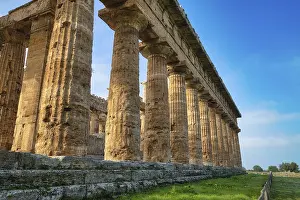The ancient Doric Greek Temple of Hera of Paestum built in about 460-450 BC
