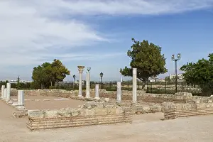 Ancient Greek basilica and marble columns