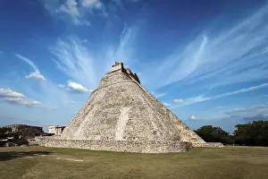 Ancient mayan pyramid (Pyramid of the Magician El Adivino) in Uxmal