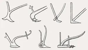 Several ancient Roman bow ards or beam ards