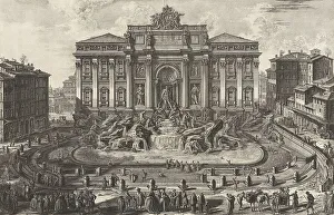 Ancient Rome, perspective view of the great fountain of the Virgin Mary
