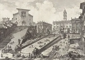 Ancient Rome, Romano Campidoglio con Scalinata che va alla Chiesa d'Araceli