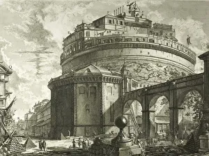 Ancient Rome, View of the Mausoleum of Emperor Hadrian
