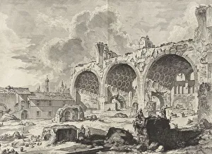 Ancient Rome, View of the remains of the dining hall of Nero's Golden House