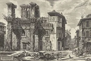 Ancient Rome, View of the Remains of the Forum of Nerva