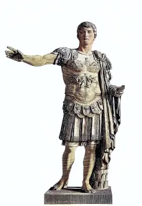 The ancient statue of a Gemanicus in the Lateran Museum in Rome