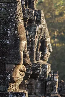 Ancient stone faces of Bayon temple