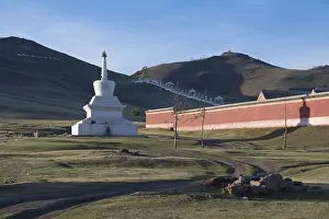 Ancient stupa in the Buddhist monastery complex