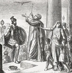 Ancus Marcius, fourth king of Rome honouring Lucius Tarquinius Priscus