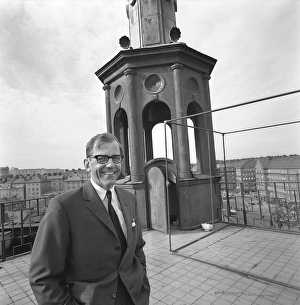 Anders Franzen (1918-1993) Swedish marine engineer and amateur researcher, professor. In 1956, he located the sunken royal ship Vasa, which was salvaged in 1959-1961. Picture taken in 1964