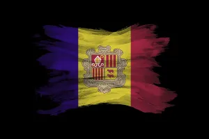 Andorra glitter flag, national flag