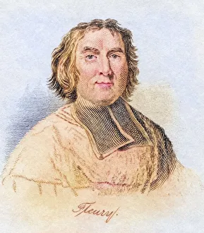 Andre-Hercule Cardinal de Fleury Bishop of Frejus 1653- 1743 French Cardinal from the book Crabbs Historical Dictionary