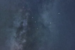 Andromeda star constellation, Night sky