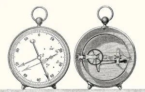 An aneroid barometer, 19th century