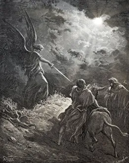 An Angel Appears to Balaam, Balaam's Donkey