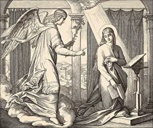 The Angel Gabriel brings the message to Mary about Jesus birth