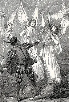 Three Angels suddenly appear, Act V