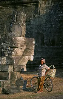 Angkor Thom is located one mile north of Angkor Wat