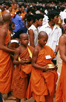 Angkor Thom is located one mile north of Angkor Wat