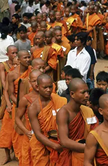 Angkor Thom is located one mile north of Angkor Wat
