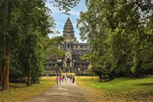 Angkor Wat seen from the East gate entrance