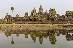 Angkor Wat Temple reflected in northern pond