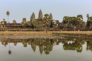 Category Buddhism Prints: Angkor Wat Temple reflected in northern pond