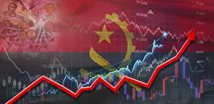 Angola financial growth on market graph