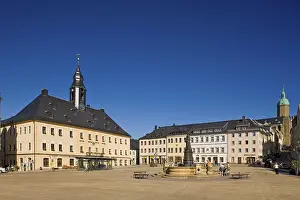 Annaberg Buchholz, market square with town hall