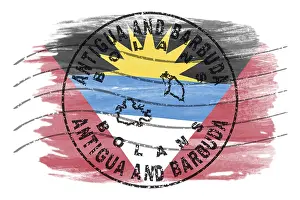 Antigua and Barbuda Bolans Round Seal Map Design