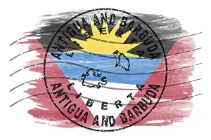 Antigua and Barbuda Liberta Round Seal Map Design