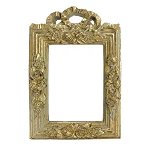 Antique frame with portrait of a woman