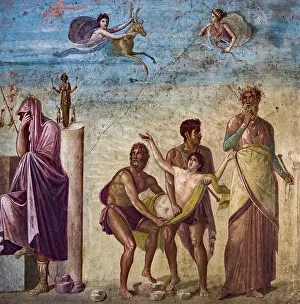 Antique fresco from Pompeii, based on a painting by Timanthes