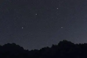 Antlia star constellation, Night sky