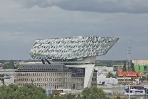 Antwerp, Belgium - June 16, 2017: Port of Antwerp design Zaha Hadid