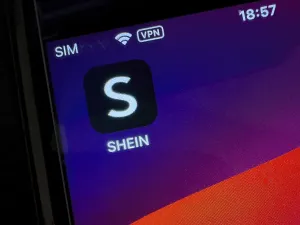 App symbol of Chinese online retailer SHEIN on smartphone