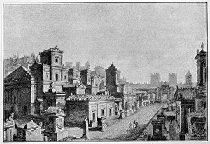 The Appian Way, Via Appia, in Rome