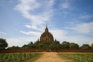 Approach to a pagoda, Bagan, Burma