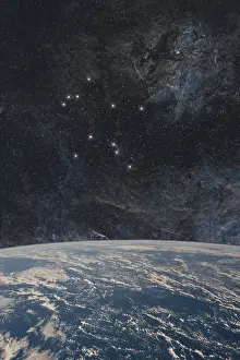 Aquarius star constellation, Night sky