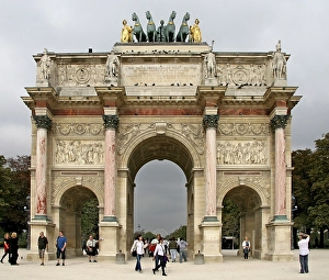 Arc de Triomphe du Carrousel, Musee du Louvre Paris France