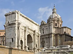 Arch of Septimius Severus and SS Luca e Martina Church