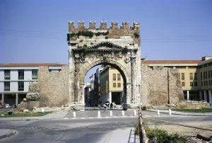 Arch of St Augustus AD BC, Rimini, Emilia Romagna region, Italy 1969