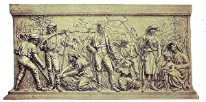The archaeological relief on Thaers monument in Berlin shows that the harvest work was the last work of Christian