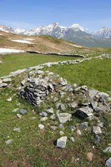 Archaeological soil find, Roman foundation walls