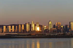 Architecture, city skyline at sunrise
