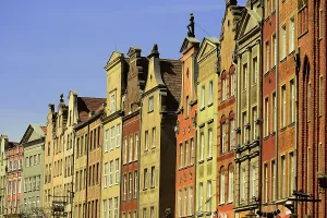 Architecture of old town in the center of Gdansk
