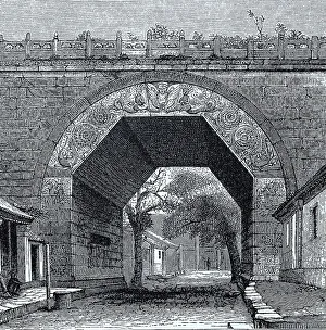 Archway of the Great Wall of China at the Nankan Pass