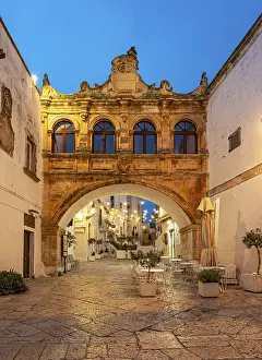 Arco Scoppa archway at night, Ostuni