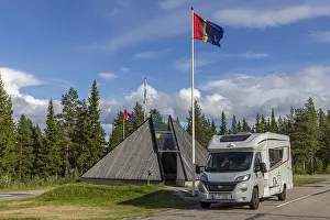 At the Arctic Circle in Lapland, Sweden