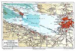 Area around St. Petersburg, historic image